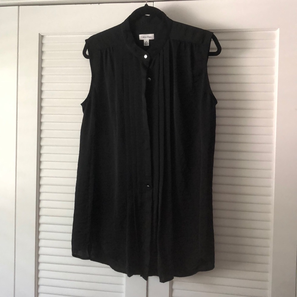 Black, Tunic Sleeveless Blouse